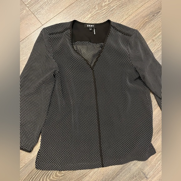 DKNY Polka Dot tunic blouse top XS - Picture 1 of 5
